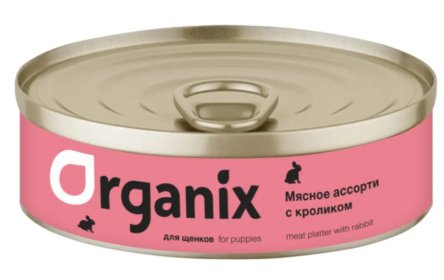 Organix (консерв.) 100 г для щенков мясное ассорти с кроликом
