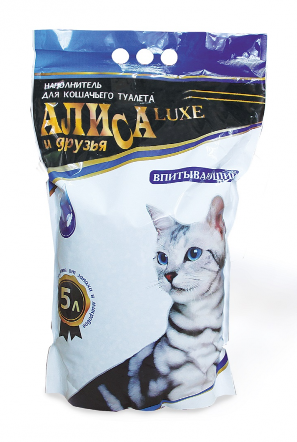 Алиса 5 л (2,5 кг) Люкс  Впитывающий наполнитель (синий)