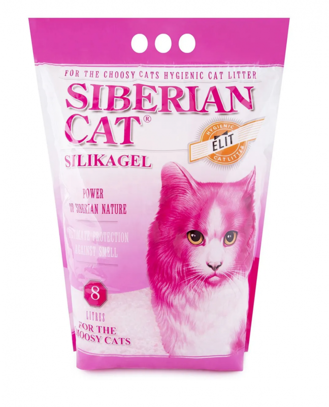 Сибирская кошка Элитный 8 л (3,7 кг) Силикагелевый наполнитель д/привиредливых кошек