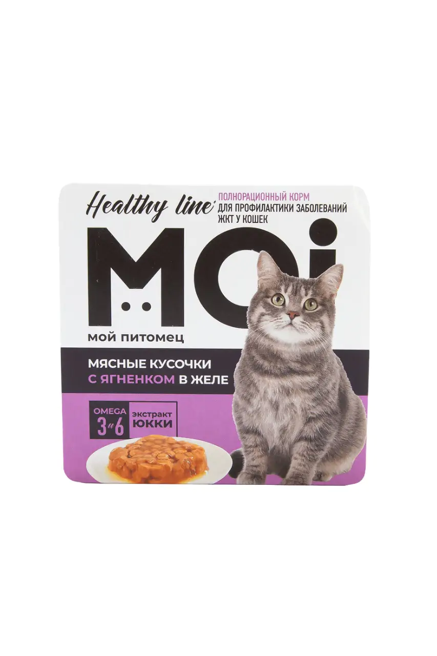 MOI д/кошек 100 г с ягненком в желе проф.заб ЖКТ ламистер