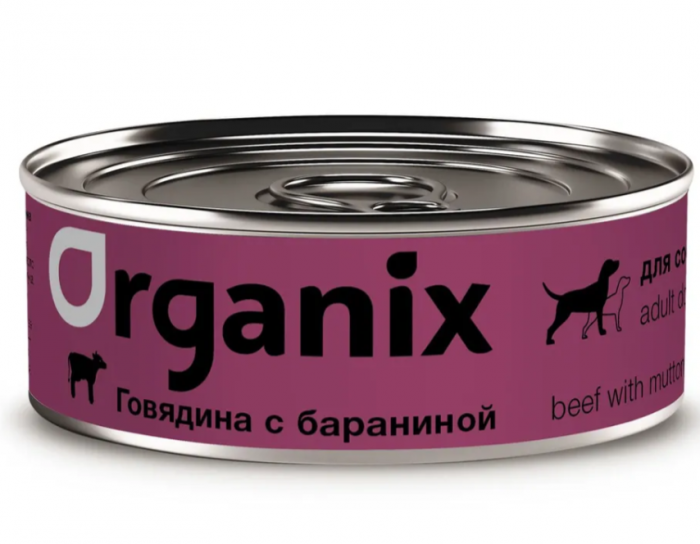 Organix (консерв.) 100 г для собак говядина с бараниной