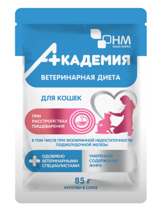 ВЕТДИЕТА АКАДЕМИЯ 85 г при растройствах пищеварения д/кошек