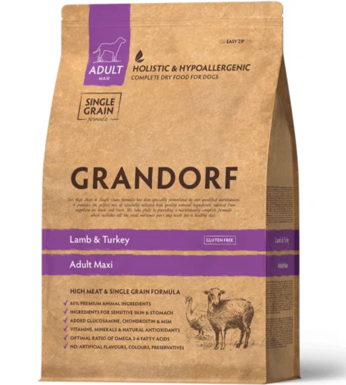 GRANDORF MAXI 3 кг для крупных пород Ягненок с индейкой