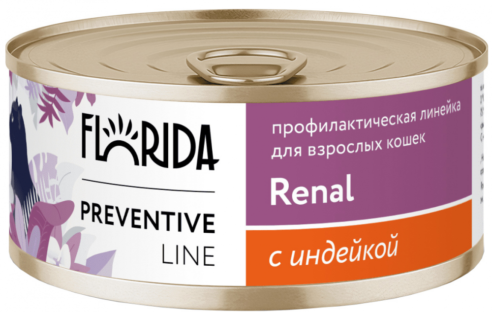 Florida 100 гр Renal (консерв.) для кошек, для здоровья почек,с индейкой