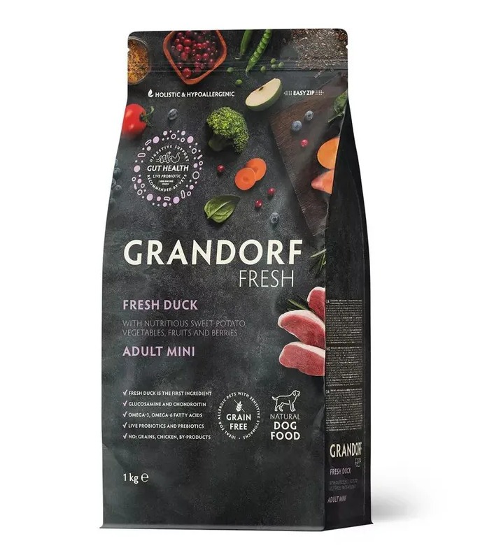 GRANDORF Fresh 1 кг Dog Adult MINI Duck&Sweet Potato (С уткой и бататом д/собак мелких пород)