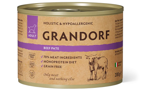 GRANDORF (жб) 200 г д/собак Паштет из говядины