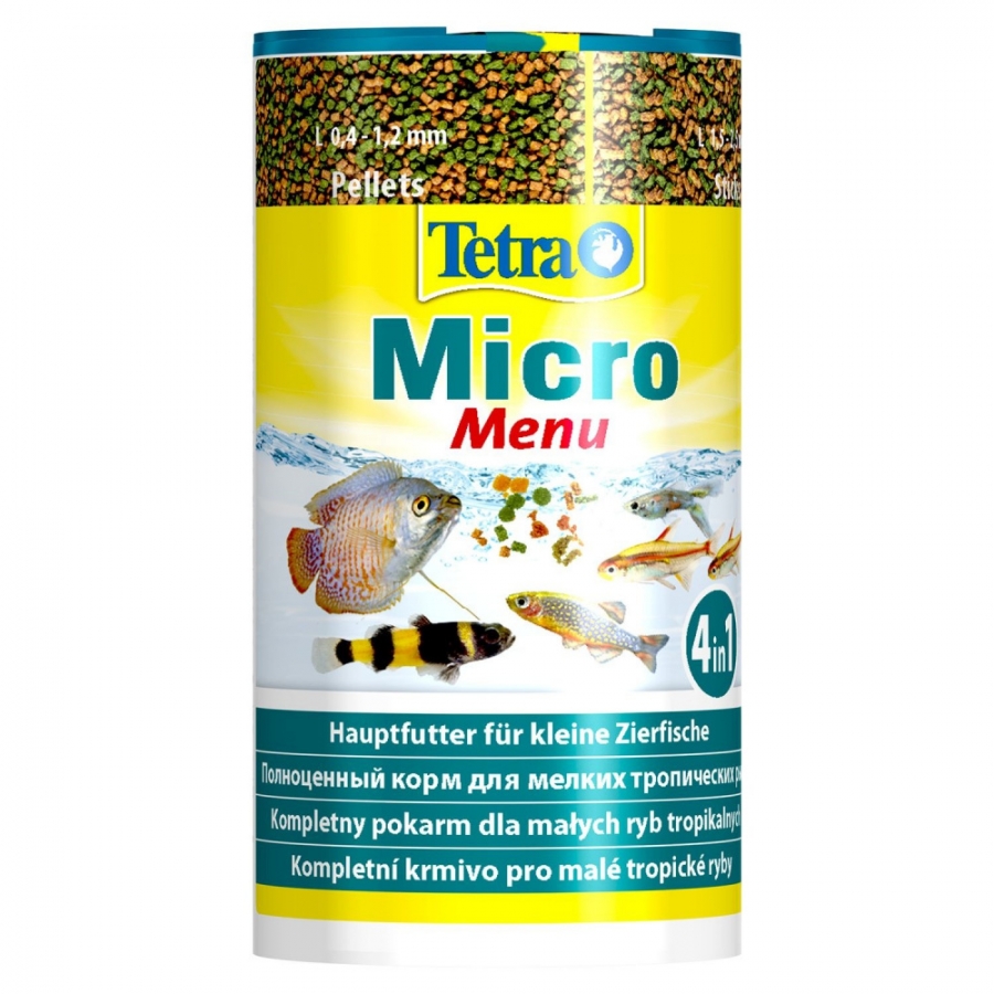 Tetra Micro Menu 100мл микро чипсы, гранулы, пеллеты и палочки