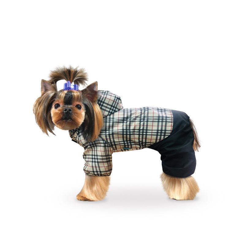 Дождевик"Бербери розовый" L (Зоотренд)