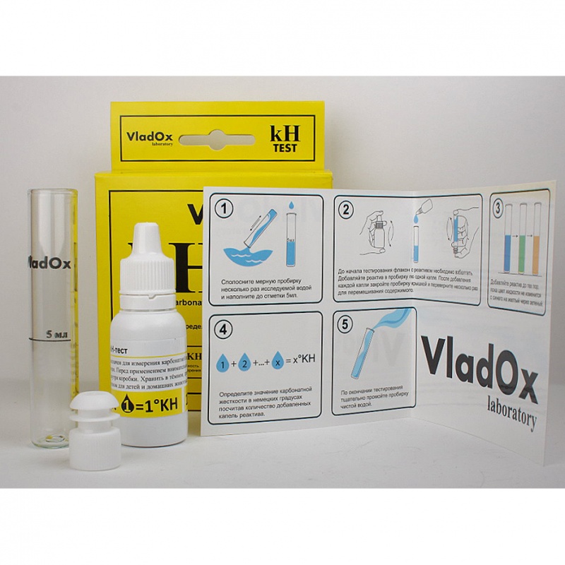 VladOx (kH) тест - профессиональный набор для измерения карбонатной жесткости