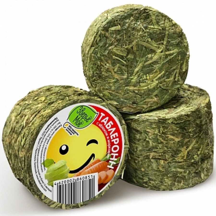 Сено Зверье мое прессованное Яблоко и морковь 200 гр.