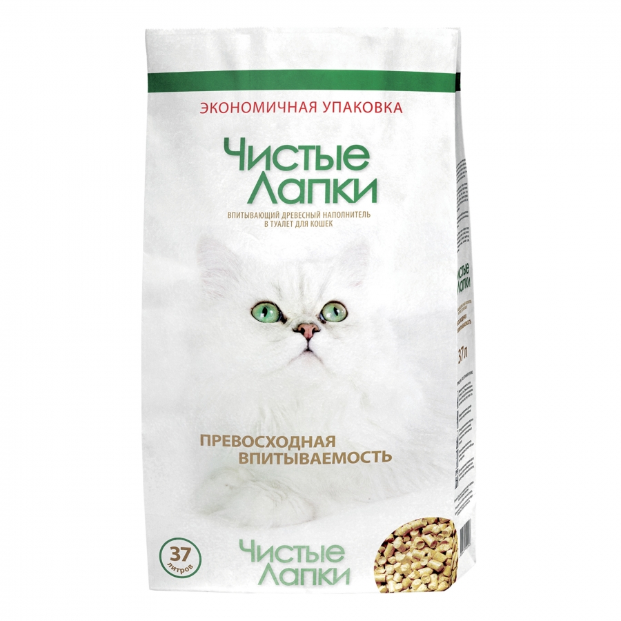 Чистые Лапки Древесный 37 л.