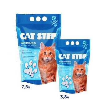Cat Step 7.6 л (3.8 кг) Силикагелевый наполнитель д/кошек