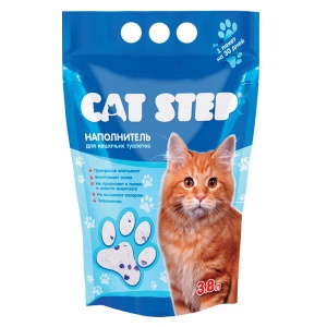 Cat Step 3.8л (1.8кг) Силикагелевый наполнитель д/кошек