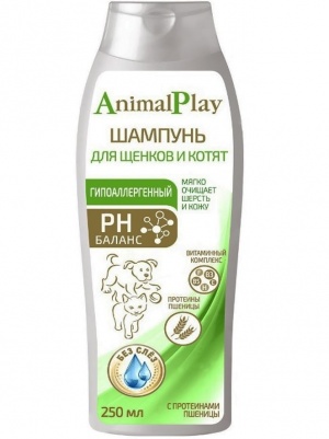 Animal Play 250мл шампунь гипоаллергенный д/щенков и котят