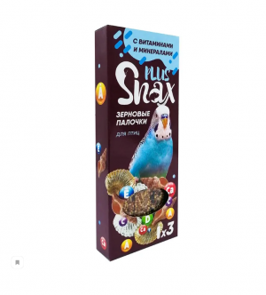 Snax Plus: Зерновые палочки д/ птиц с витаминами и минералами 3шт