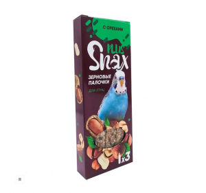 Snax Plus: Зерновые палочки д/птиц с орехами 3 шт