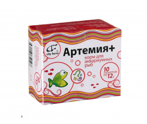 Аква меню "Артемия+120г (10 пакетиков для выведения науплий + соль) коробка Баром