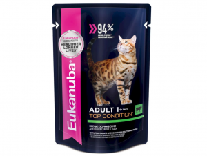 Eukanuba Cat 85 гр д/кошек говядина в соусе