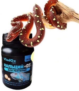 Vladox кальций + D3 для рептилий 120 мл