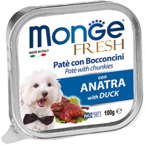 Monge Dog Fresh 100 г консервы для собак утка