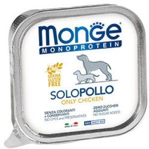 Monge Dog 150 г Monoproteico Solo консервы для собак паштет из курицы