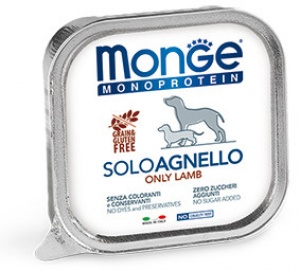 Monge Dog 150 г Monoproteico Solo паштет из ягненка  консерва д/собак