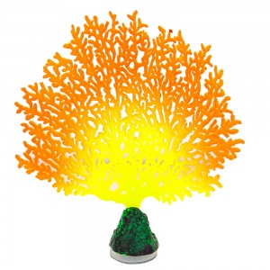 GLOXY Коралл веерный оранжевый, Флуорисцент 13,5х3х16см