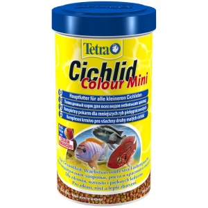 Tetra Cichlid Colour Mini 0.500л мульти шарики,корм,усил.окрас.цихлид