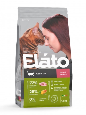 Корм ELATO для  кошек с ягненком и олениной