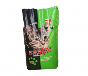 Брава 7л (4,14 кг) Впитывающий наполнитель д/кошек ( зеленый)