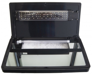 Аквариум Atman XR-510 черный, 65 литров, 51х30х43см,с LED светильником и фильтром