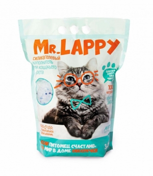 Mr.Lappy 3.8 л (1.8 кг) Силикагелевый наполнитель д/кошек