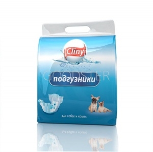 Подгузники (Cliny) S 3-6 кг, 15-25см  д/собак и кошек (1шт)