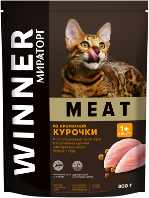 WINNER MEAT 300 г для кошек с Курицей