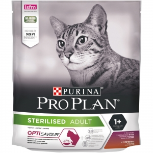 Корм ПроПлан STERILISED для стерилизованных кошек и кастрированных котов, Утка, печень