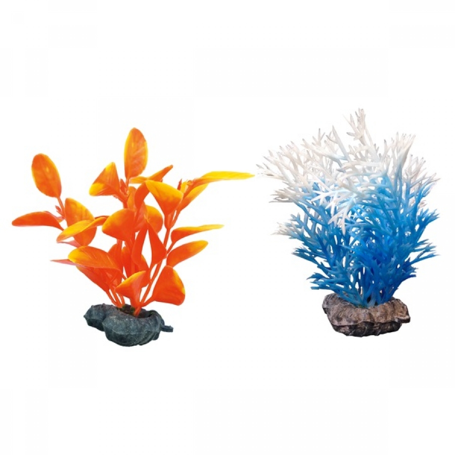 Растение пластиковое мини Tetra DecoArt Plant XS Mix Refil 6см разноцветное (6шт)